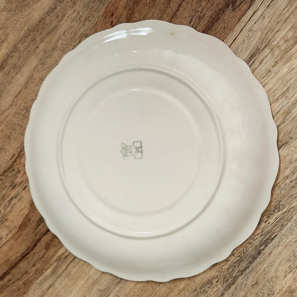 ER American Artware Floral Deviled Egg Plate Platter